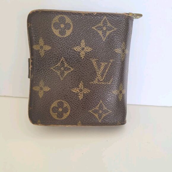 LOUIS VUITTON LV Bifold Zippy Compact Wallet Brown Medium Purse Monogram Vintage - Picture 2 of 12